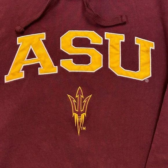 Campus Drive Arizona State University Hoodie Mens XXL Maroon Sun Devils Logo - Picture 3 of 9